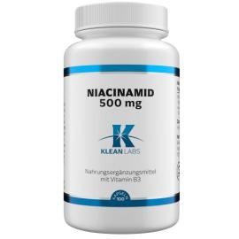 Niacinamid B3 500 mg Klean Labs Kapseln