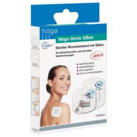 Höga-Derm Silber 2x 7,5x7,5cm + 2 x7,5x10cm, steriler Wundverband
