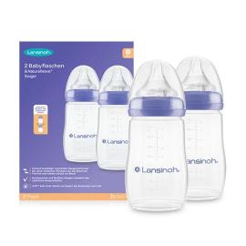 Lansinoh Naturalwave Babyflaschen 240ml & Sauger M