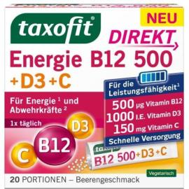 Taxofit Energie B12 500+D3+C Direkt Granulat