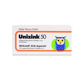 Unizink 50 magensaftresistente Tabletten